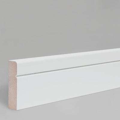 MDF Rounded & Grooved Architrave - White Primed 2.2m x 68mm x 18mm